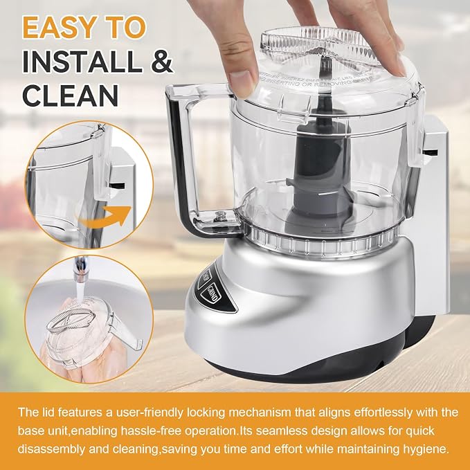 Mini Prep Plus Food Processor 4 Cup Work Bowl Cover Replacement for Cuisinart Food Processor Lid Parts-Multifunctional lid Designed With Two Pinholes for Adding Liquids While Processing