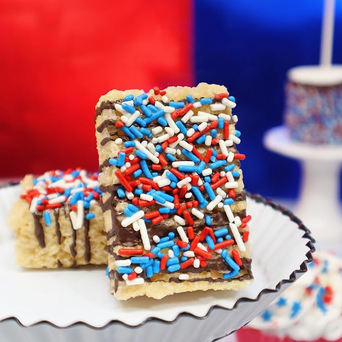Mystic Sprinkles 4 Cell Sprinkle Assortments (Patriotic Pride Jimmy, Petite)