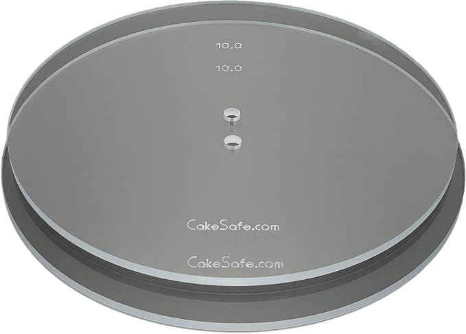 CAKESAFE – 2-10” Clear ¼” Acrylic Disks – Perfect Icing Tool to Smooth the Buttercream on Your Cakes