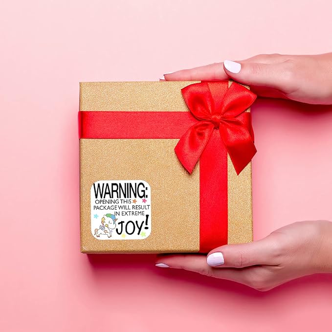Littlefa Warning Opening Stickers, Opening This Package Result in Extreme Joy Stickers for Packaging Shipping Funny Small Business Labels 500 PCS