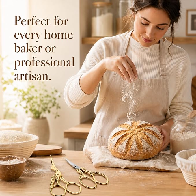 Bread Scoring Tool for Sourdough, Baking Accessories Sourdough Scissors | 2 Pack Sourdough Scorer, Sharp Stainless Steel Scissors, Dough Decorating & Scoring Tool for Artisan Baking