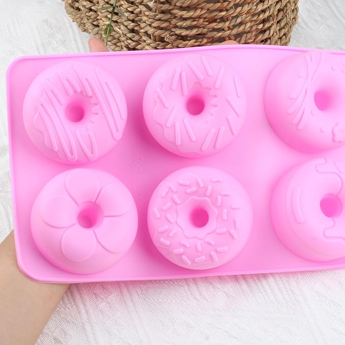 Donut Silicone Chocolate Molds Pattern Doughnut Candy Mold | 6 Cavity For Candy Chocolate Cake Decoration