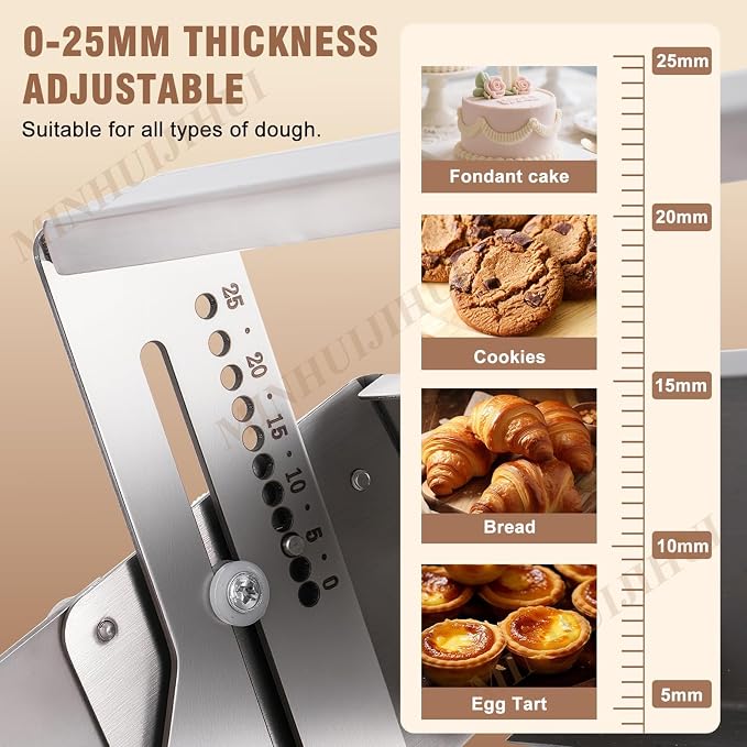 Laminadora De Masa Manual,Croissant Dough Laminator,With Sheeter Board,With 56 Adjustable Thickness Settings,Folding Dough Sheeter Machine,For Home And Commercial Bakeries