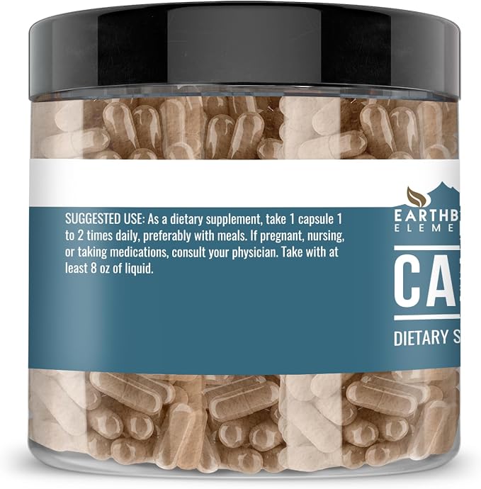 Earthborn Elements Cacao (Cocoa) 200 Capsules, Pure & Undiluted, No Additives