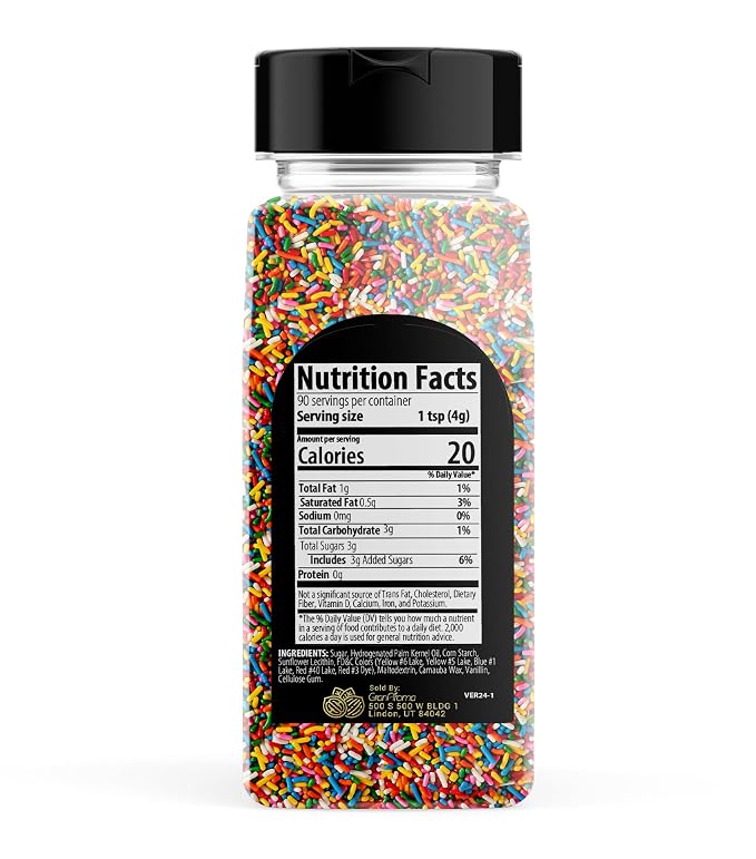 GranAroma Rainbow Sprinkles, 12.8 oz, Decorative, Cakes & Cupcakes