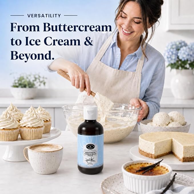Vanilla Bean Paste | 8 Ounces | For Baking and Cooking | Made With Whole Vanilla Beans | 3x Concentration