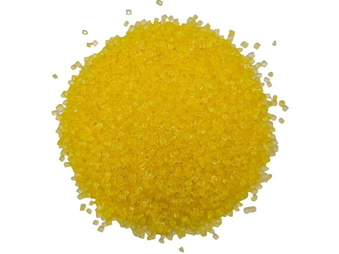 Edible Decorative 5 Ounce Coarse Crunchy Large-grained Yellow Sanding Sugar Sprinkles for Baking, Sparkling Crystals for Cakes, Cookies, Cupcakes, Ice Cream Topping and Rimming Sugar