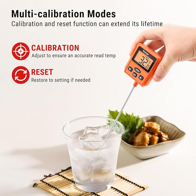 TempPro TP511 Digital Candy Thermometer with Pot Clip, Programmable Instant Read Food Meat Thermometer with 10'' Long Probe for Baking Grilling Oil Deep Fry Fathers Day Gift (Previously ThermoPro)