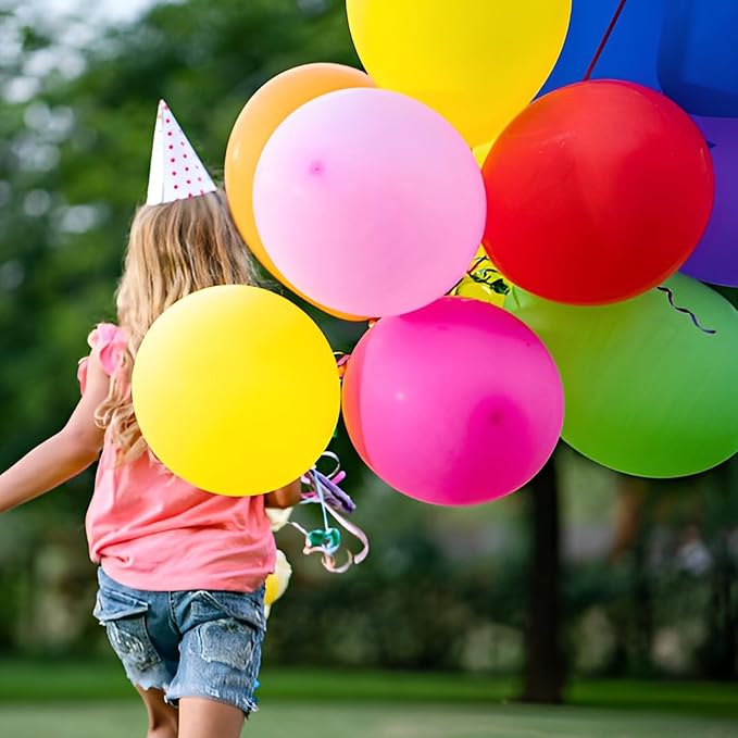 Voircoloria 120pcs Colorful Balloons 12inch Rainbow Latex Balloons for Boys Girls Birthday Baby Shower Gender Reveal Wedding Decorations