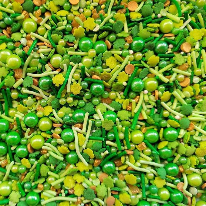 Homankit St Patrick's Day Baking Sprinkles Edible Cookie Decorations Cake Cupcake Topper Decoration 3.35 Ounce