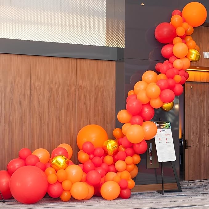 Voircoloria 110pcs Orange Balloons 12inch Burnt Orange Latex Party Balloons for Thanksgiving Day, Fall Theme Party, Wedding, Birthday, Halloween, Baby Shower, Anniversary Party Decorations