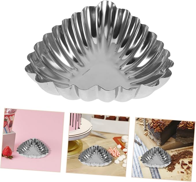 20Pcs Stainless Steel Egg Tart Molds Tart Pans Muffin Baking Molds Non-Stick Kitchen Cooking Molds for Home Bakery Desserts 3.07X2.55X0.78In