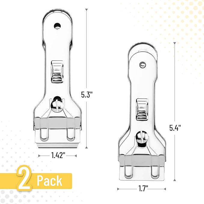 Bates- Metal Razor Blade Scraper Tool, 2 Pack, Carbon Steel Blades, Stainless Steel Body, Heavy-Duty Cleaning Razor Scraper Tool