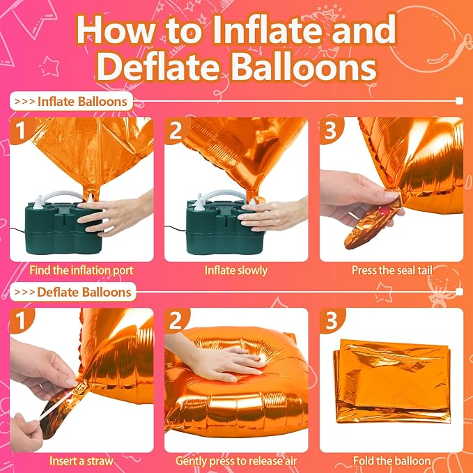 NISOCY 25PCS Rose Red and Orange Square Foil Balloons Wall Backdrop Double Sided Rose Red Orange Balloons Arch Kit for Birthday Baby Shower Valentine's Day Wedding Tropical Party Decorations