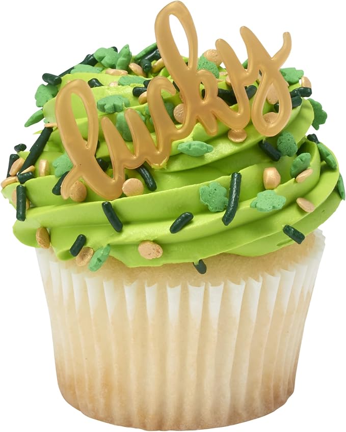 DECOPAC Quins Fancy Sprinkles, 19.5oz, Candy Sprinkles in Handheld Container, Edible Sprinkles For Celebration Cakes, Cupcakes, Cookies - Confetti Gold Quin