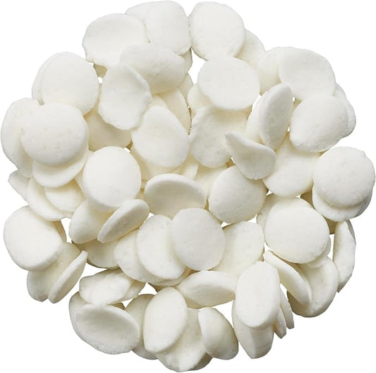 DECOPAC Quins Fancy Sprinkles, 19.5oz, Candy Sprinkles in Handheld Container, Edible Sprinkles For Celebration Cakes, Cupcakes, Cookies - Confetti White Quins