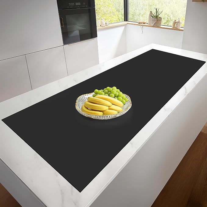 Silicone Mat Roll - Silicone Mats for Kitchen Counter, Heat Resistant Countertop Protector, Non-Slip Table Mat Desk Saver Pad, Multi-functional Cuttable Silicone Mat, Craft Mat - 17IN X 5FT