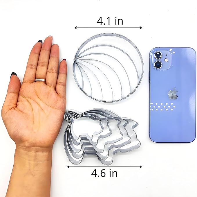 Concha Cutter Mexican Bread Mold 4.1in & 5pc Pig Cookie Cutter Mexican By Doczen - Cortador De Conchas De Pan Mexicano - Concha Stamp Mexican Bread - Moldes Para Marcador De Conchas - Concha Mold
