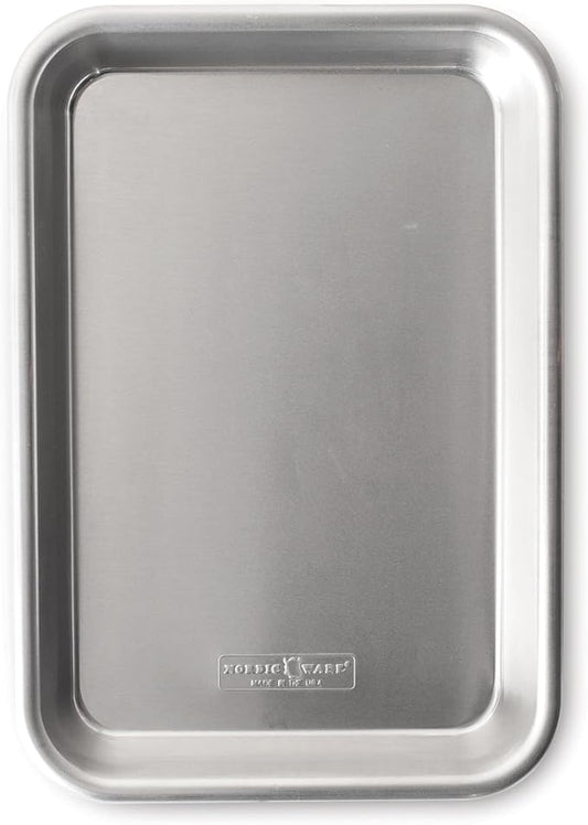 Nordic Ware Naturals Eighth Sheet - USA Made Uncoated Natural Aluminum Commercial Quality Sheet Pan, 1-Pack