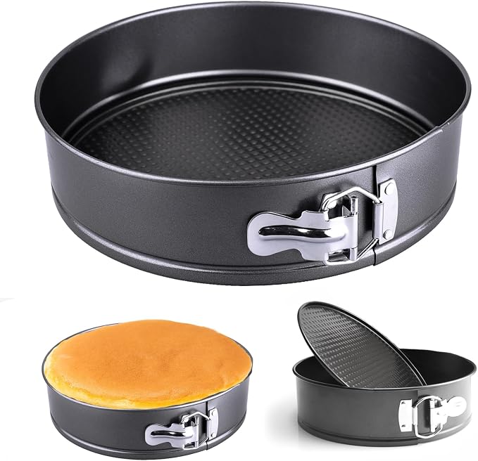 11 Inch Premium Non-stick Springform Pan, Leakproof Round Cheesecake Pan with Removable Bottom, Spring Form for Baking (Black)