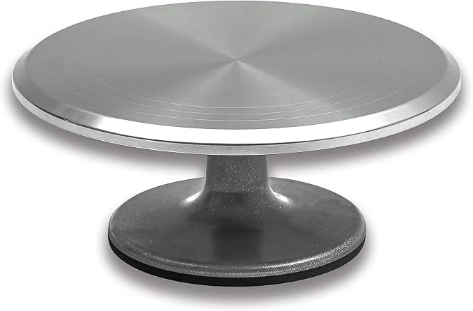 Trademark Innovations 12" Revolving Cake Decorating Turntable Stand - Professional Aluminum & Non-Slip