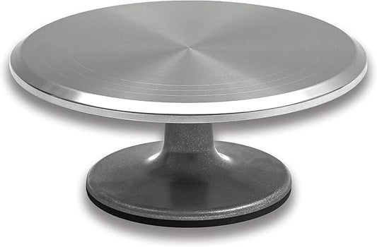 Trademark Innovations 12" Revolving Cake Decorating Turntable Stand - Professional Aluminum & Non-Slip
