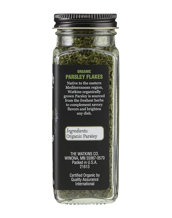 Watkins Gourmet Organic Spice Jar, Parsley Flakes, 0.59 Ounce Jar, 3-Pack