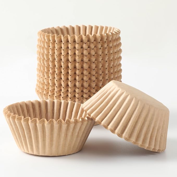 1000 Count Brown Paper cupcake Liners, Standard cupcake Liners for Baking, Natural, Food-grade Cupcake Wrapper, Greaseproof Parchment muffin Liners for Father‘s Day.(Brown, 2 Inch)