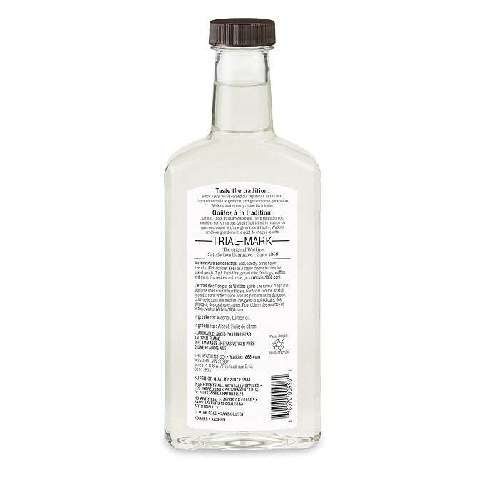 Watkins Pure Lemon Extract, 11 oz. Bottle, 1 Count (Packaging May Vary)