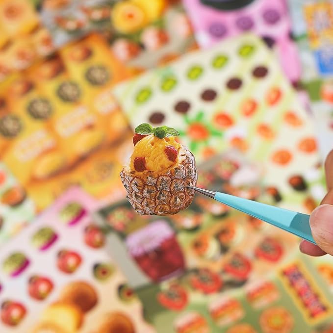 Girl's Japanese Retro Sticker Book, Food and Daily Life Theme - 700+ Cute Old Showa Style Foodie Stickers, for DIY Scrapbooking Journaling Handbook Decoration