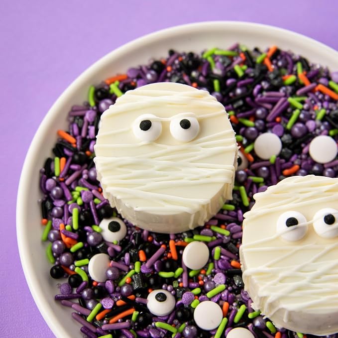 Sweets Indeed Dye-Free Candy Eyeball Sprinkles, 2.92 oz | Edible Sugar Eyeball Decorations for Cookies, Cupcakes & Cakes | No Artificial Dyes