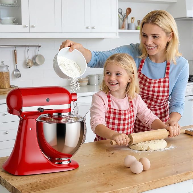 Pouring Shield for KitchenAid Mixer - Splash Guard for Kitchen Aid Stand Mixer Works with 4.5-5QT Tilt-Head Mixer Bowls (Stainless Steel/Glass/Ceramic/Wood), Kitchen Aid Accessories and Attachments