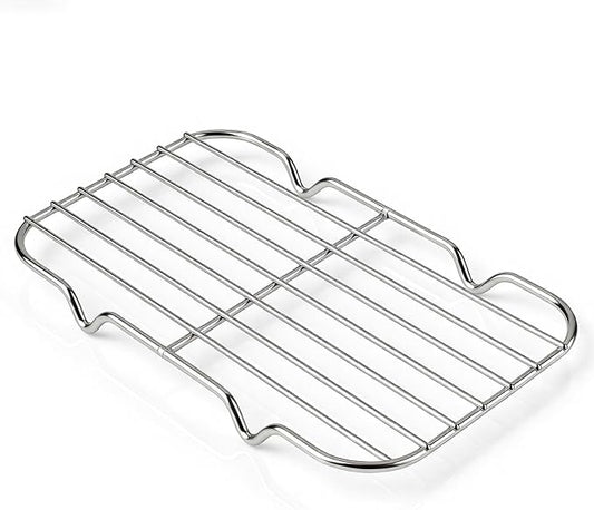 Stainless Steel Cooling Rack for Baking and Cooking, Wire Cooling Rack for Oven Roasting Grilling Drying, Heavy Duty Smooth Edge Easy Clean, Silver 5.3 x 8.46 Inch