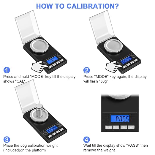 Fuzion Milligram Scale 50g/0.001g, Powder Scale 6-in-1 Kit | Includes Soft Carry Bag, 50g Calibration Weight, Battery, Digital Milligram Scale for Capsule Filling, Supplement, Reloading
