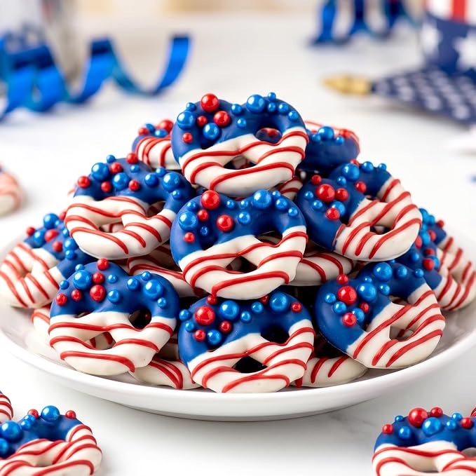Red Pearl Sprinkles, Patriotic Edible Red Sugar Candy Pearls for Cake Decorating, Cupcake Toppers,Ice Cream, Donuts, Macaron, Wedding Holiday Birthday & 4th of July Party Supplies, 180g/6.35oz Mix Size