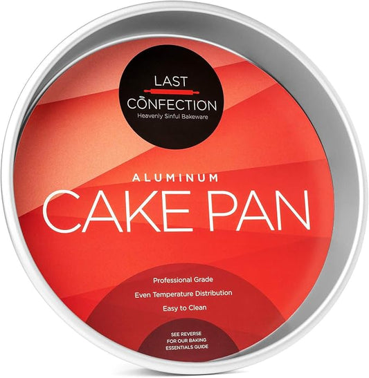Last Confection 10" x 2" Round Cake Pan, Anodized Aluminum Cake Pan Baking Tin Mold, Professional Bakeware
