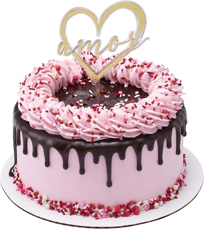 DecoPac Love Struck Fusion Mix Sprinkles, 26oz, Shaped Candy Sprinkles in Handheld Container, Edible Decorations For Valentines & Anniversary Celebration Cakes, Cupcakes, Cookies and Donuts