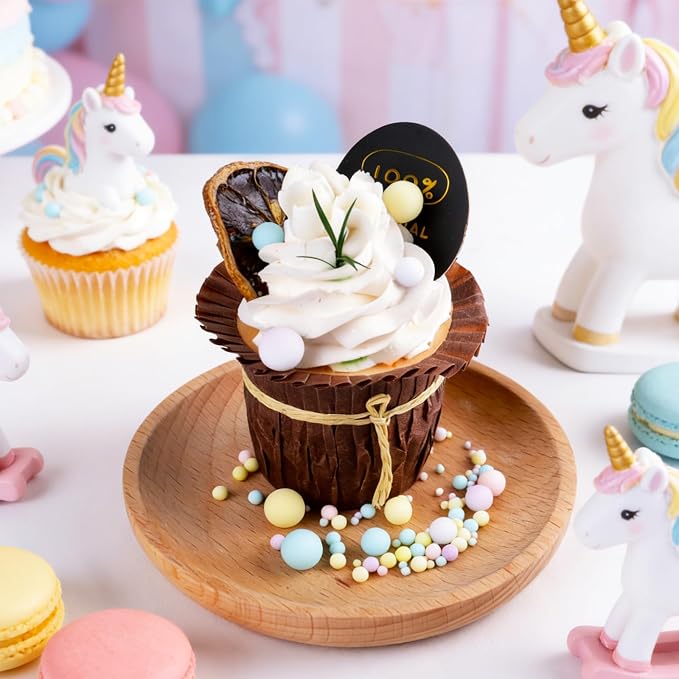 Pastel Pearl Sprinkles for Cake Decorating, 4 Sizes Sugar 130g/4.6oz, Cupcake, Ice Cream, Donuts, Macaron Toppings Supplies (2mm, 4mm, 7mm, 1cm)