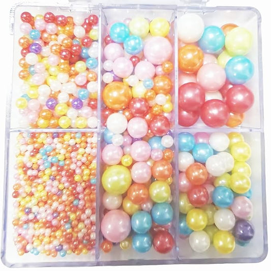 Edible Rainbow Pearl Sprinkles for Cake Decorating, Mixing 4 Sizes Sugar Pastel Sprinkles for Cake Decorating Cupcake, Ice Cream, Donuts, Macaron Toppings Supplies 90g/ 3.17oz