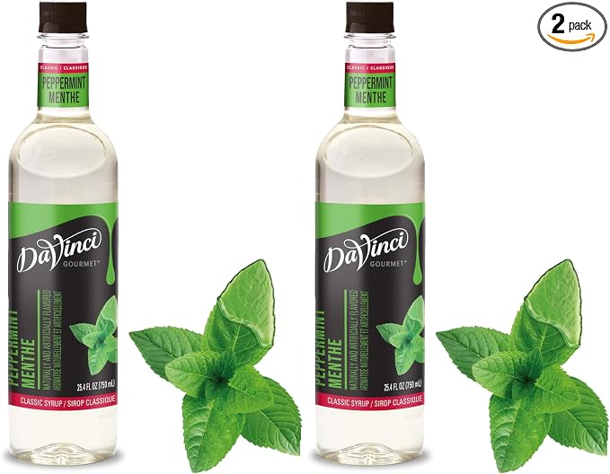 DaVinci Gourmet Classic Peppermint Syrup, 25.4 Fl Oz (Pack of 2)