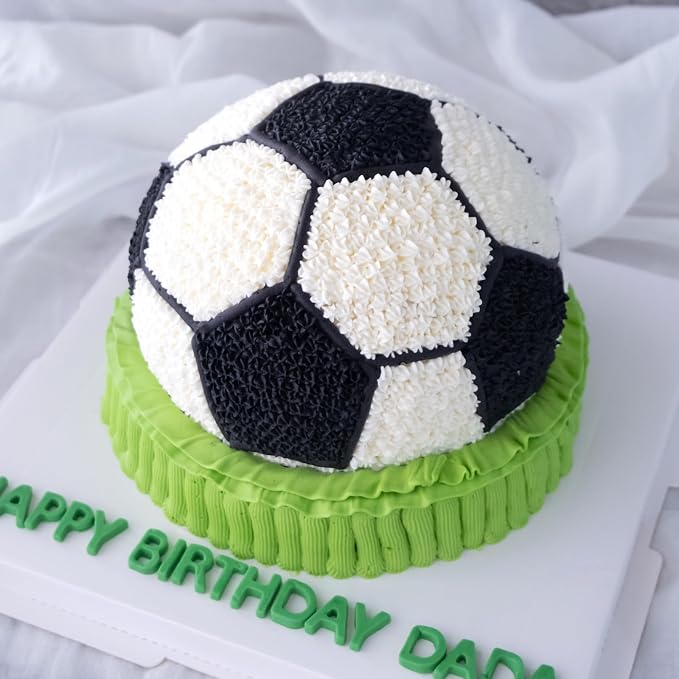 7 Pack Soccer Cookie Cutter Football Cookie Cutter Hexagon Cookies Cutters Football Mold Footballs Cake Decorations Soccer Cake Fondant Baking Molds for Baking Biscuit and Sandwiches