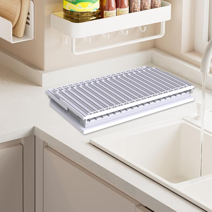 New Upgrade Bread Slicer for Homemade Breads,Bread Slicing Guide Adjustable Width, Foldable Portable Bread Cutter,Perfect Loaf Slices Every Time! Suitability for Homemade Bread, Bagel, Cakes(White)