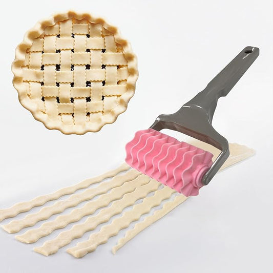 Pastry Wheel Cutter, Pasta Cutter Wheel for Fluted Pastry Ravioli Cutter Wheel with Handle, Designs Pizza Pie Crust Decorating Tools for Home and Kitchen Use