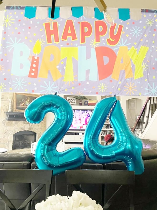 40 Inch Light Blue Numbers 9 Balloon, Balloons Decorations for 9 19 90 Birthday Party, Engagement, Wedding, Graduations, Photo Shoot Supplies
