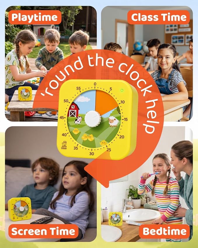 Visual Timer for Toddlers & Kids - The Perfect Kids Timer Visual Aid for Classroom, Home & Desk Use - Great for Study, Productivity, Toddlers Shower & Potty Training Time 60 Minute Countdown