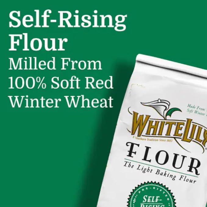 White Lily Self-Rising, Enriched Bleached Flour, 2 lb Bag (Pack of 2)