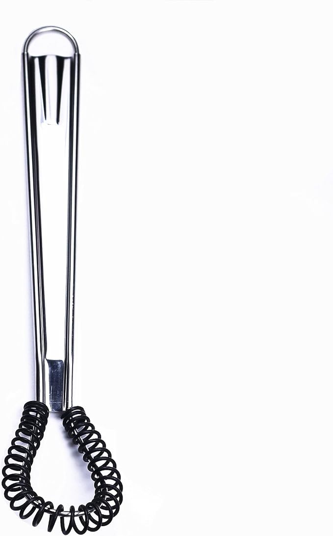 Stainless Steel Mini Spring Egg Beater Silicone Whisk Magic Hand Held Sauce Stirrer Blender Milk Frother Foamer Coffee Mixer (Silicone Coil)