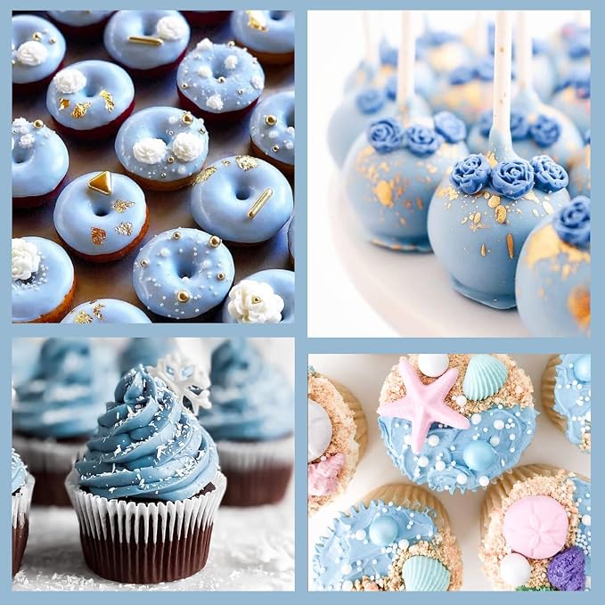 Oil Based Food Coloring for Chocolate, 20ml Edible Blue Bell Oil Based Food Coloring Gel for Cake Decorating, Sugar, Candy Melts, Baking, Cookies, Icing Frosting, Meringues, Cream- 0.7 Fl. Oz(Blue Bell)