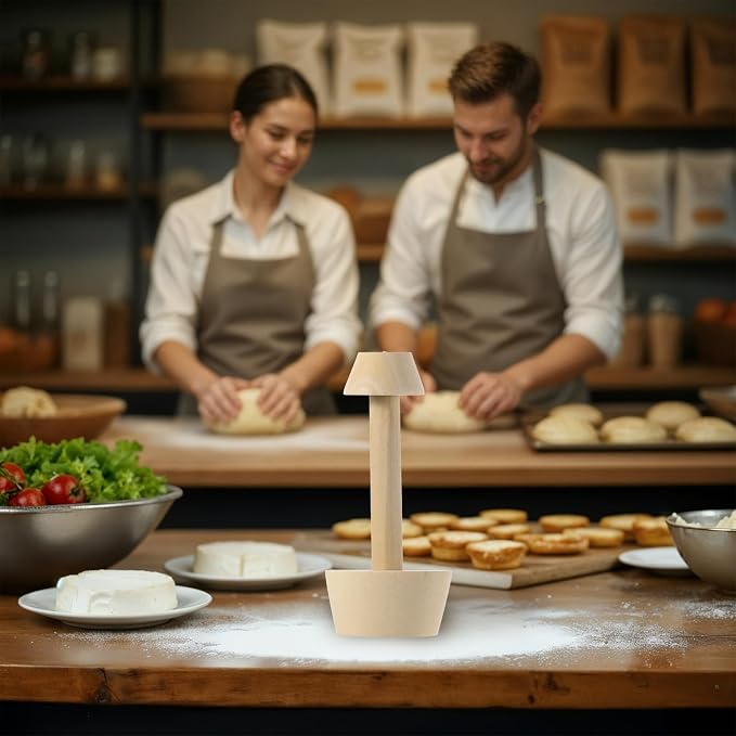 Tamper Pastry Tamper Tool, Double Side Wooden Egg Tampers Mold, Tart Molds for Kitchen Party Baking Tools Pie Tart and Quiche Pans