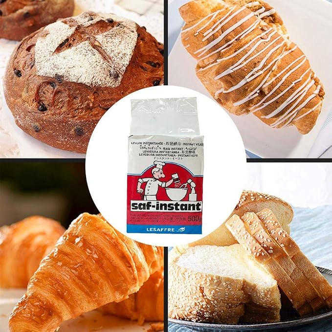LLDWORK 500g Instant Yeast Active Dry Yeast High Glucose Tolerance Bread Yeast Baking Supplies for Kitchen Household